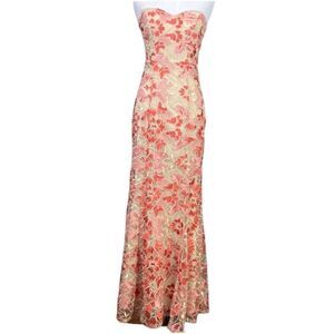 Speechless Embroidered Lace Strapless Dress Maxi Length